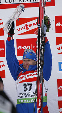 Ivan Tcherezov 10km sprint Kontiolahti winner.jpg